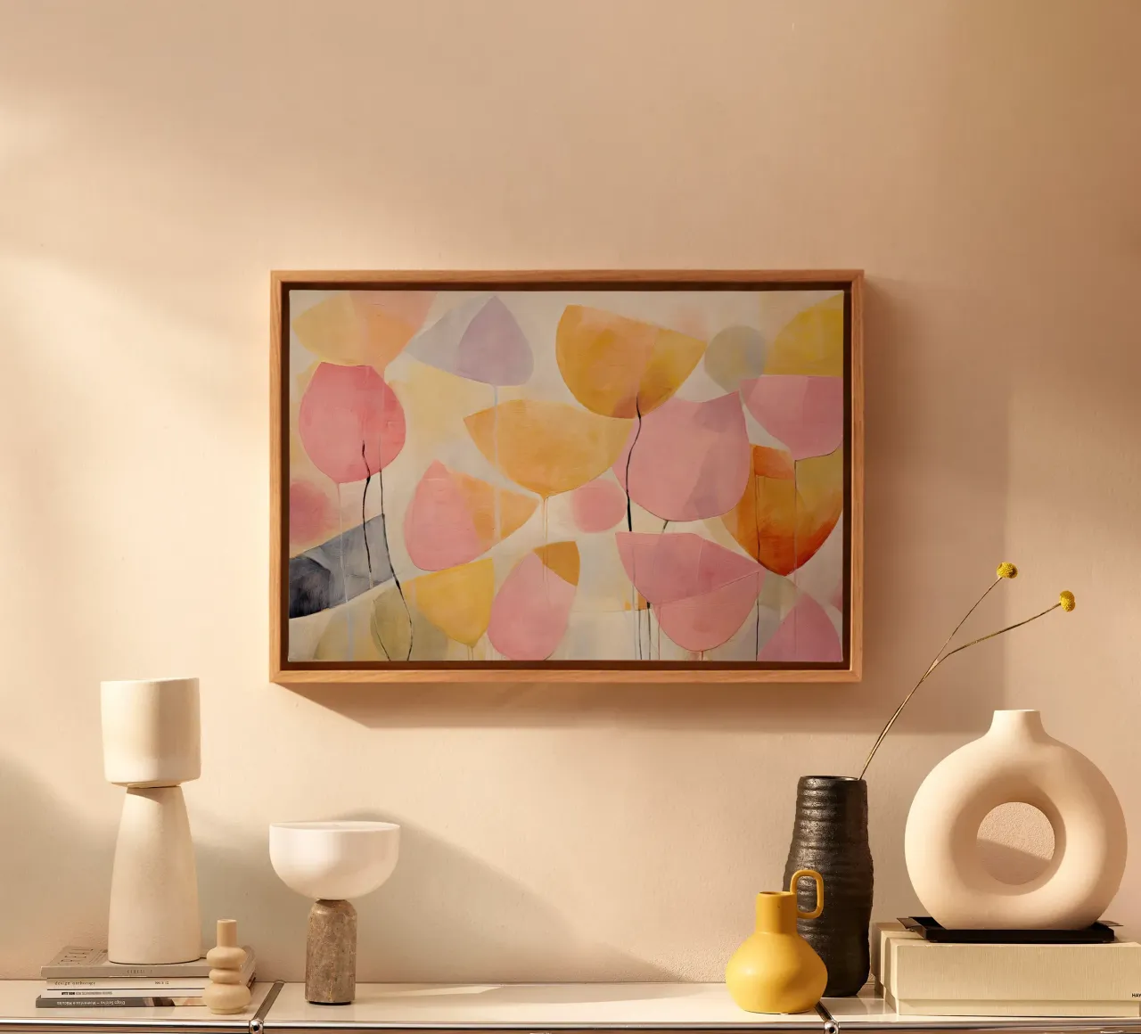 Muurkunst van Imagine canvas met Baklijst van Imagine