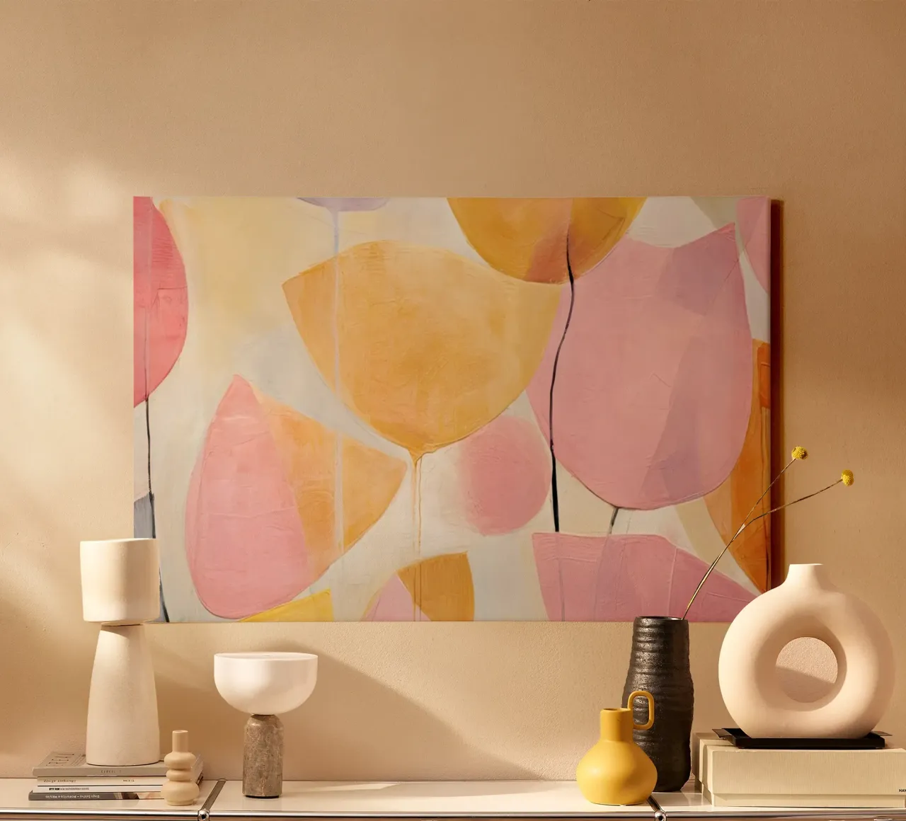 Muurkunst van Imagine canvas met Baklijst van Imagine