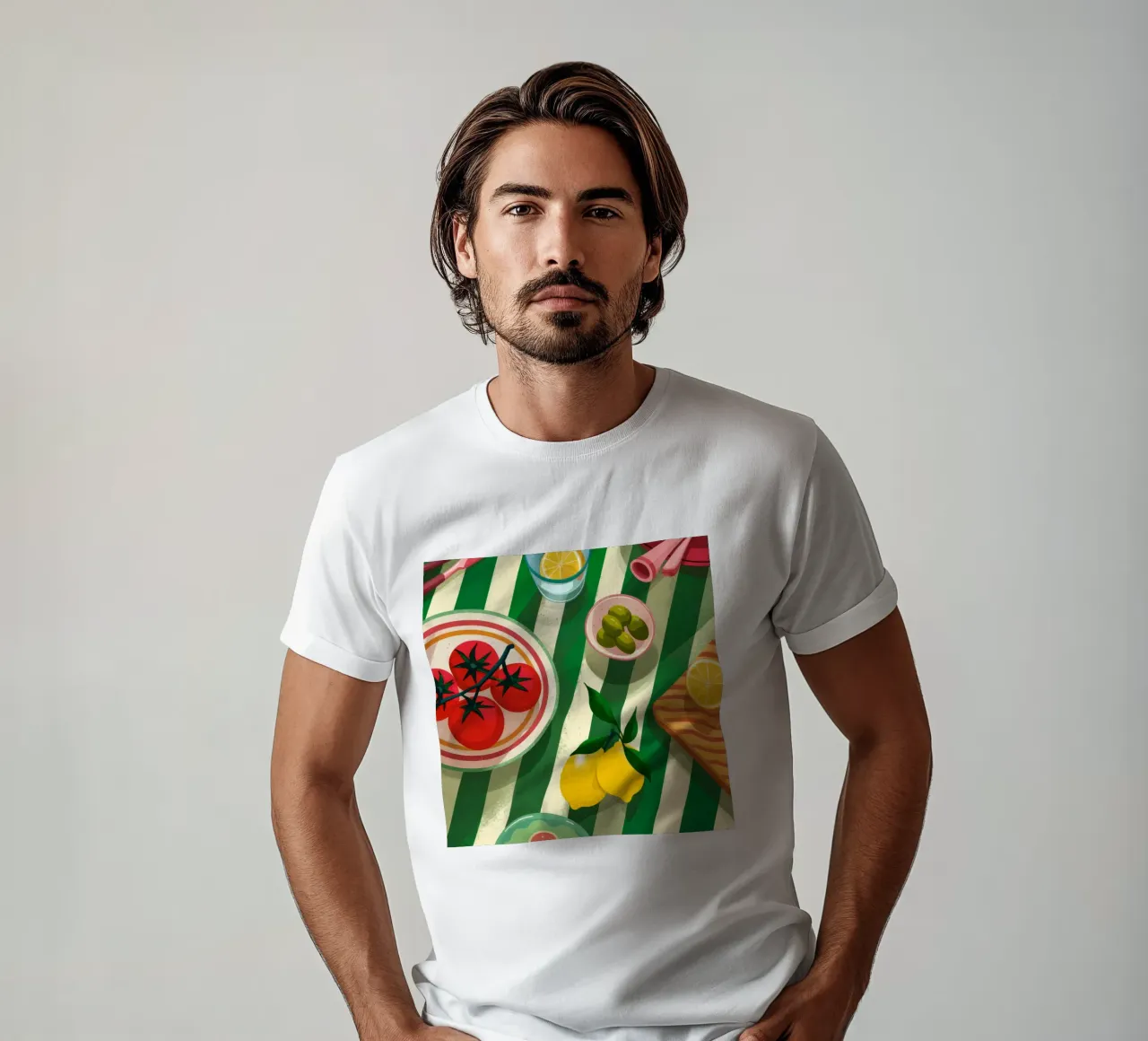 Tomato Salad Alfresco t-shirt da Muse Artworks