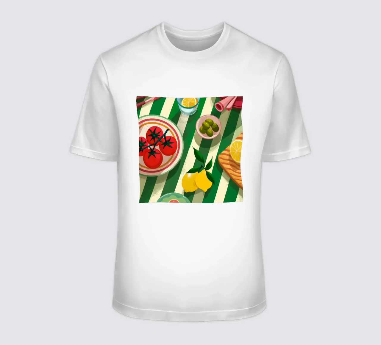 Tomato Salad Alfresco t-shirt da Muse Artworks