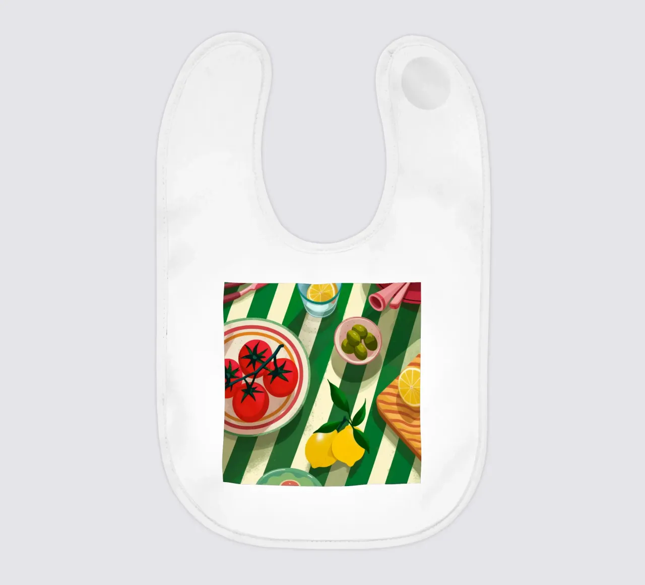 Fresh Tomato Salad baby bib by Muse Artworks