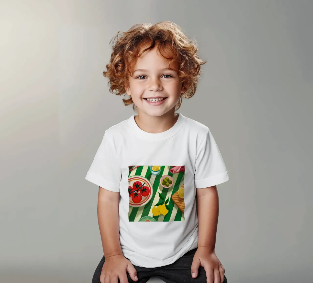 Tomato Salad Alfresco t-shirt bambini da Muse Artworks