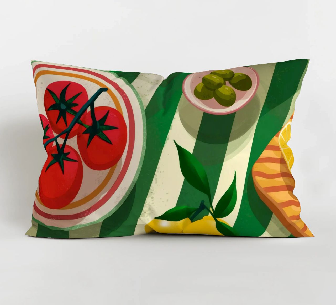 Tomato Salad Alfresco cuscino da Muse Artworks