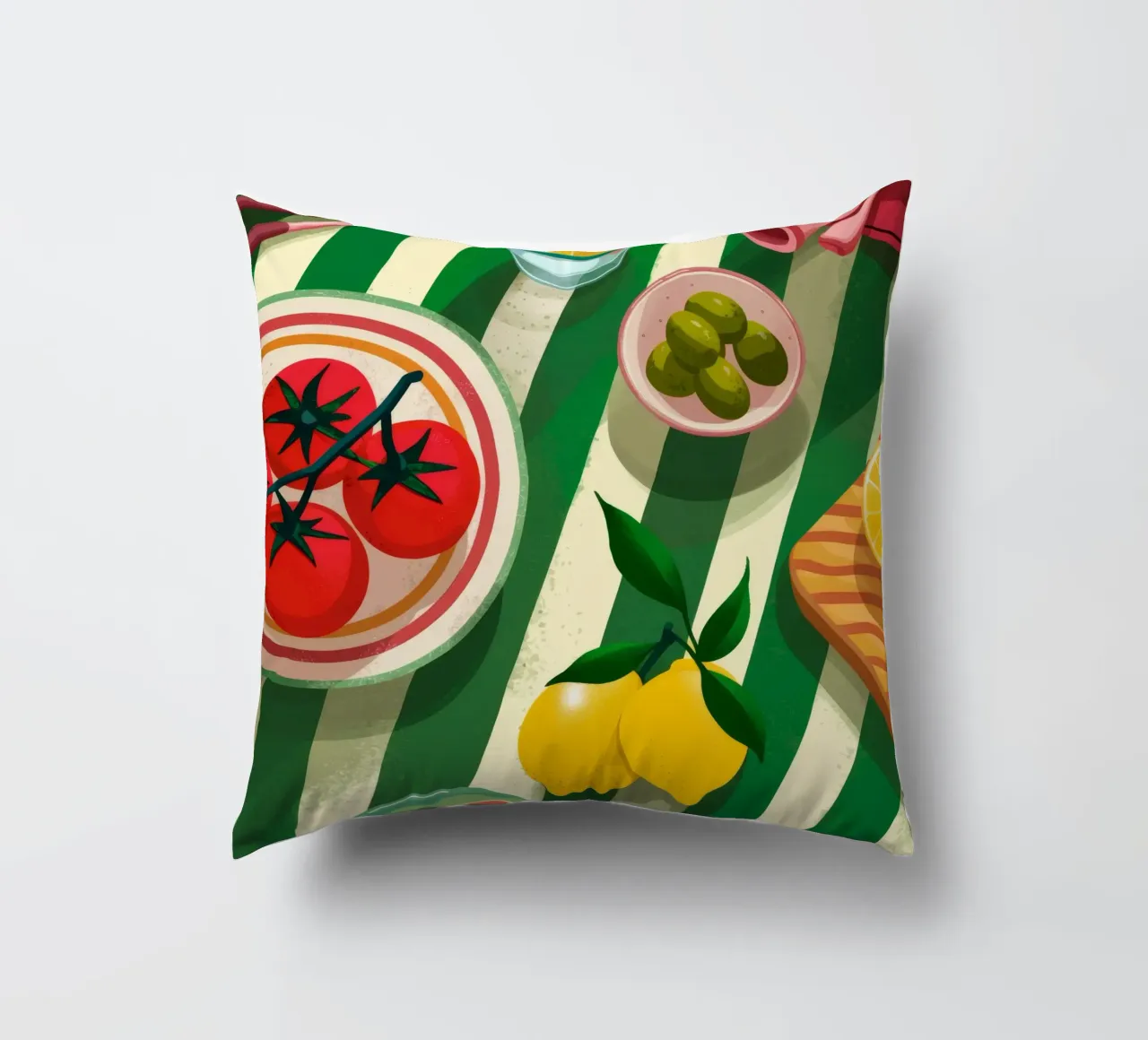Salade van verse tomaten kussen van Muse Artworks