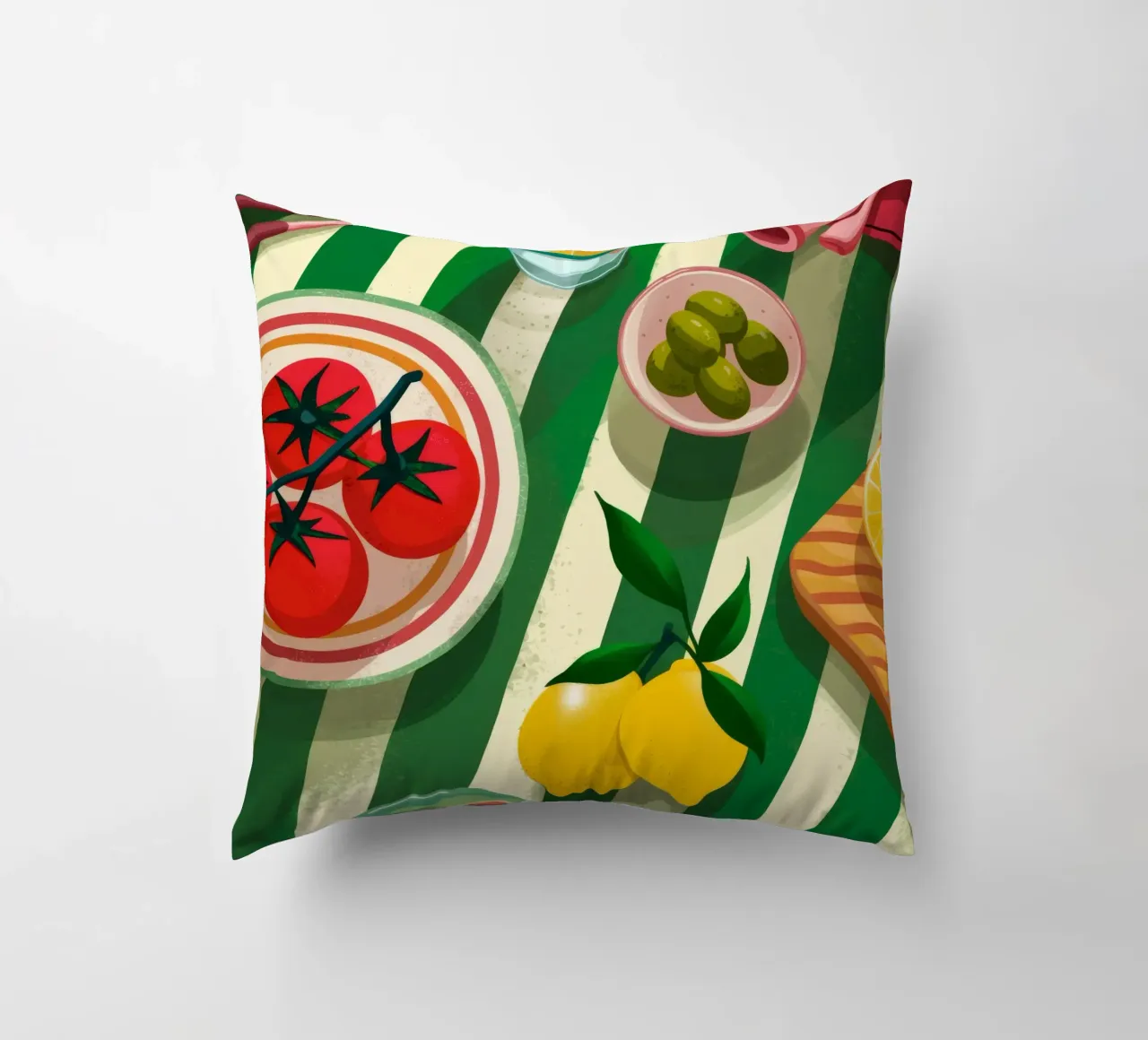 Salade van verse tomaten kussen van Muse Artworks