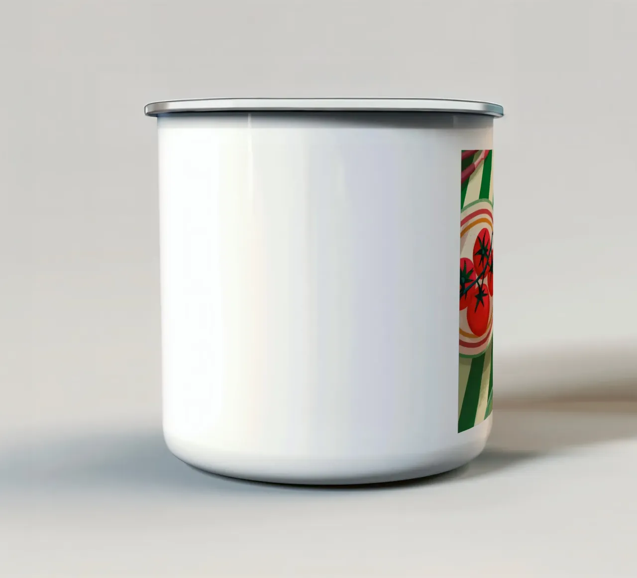 Salade de tomates fraîches mug en émail de Muse Artworks