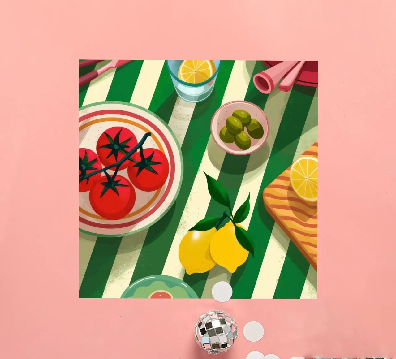 Tomato Salad Alfresco adesivo da Muse Artworks