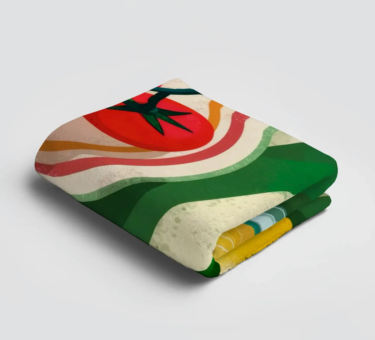 Tomato Salad Alfresco asciugamano da bagno da Muse Artworks