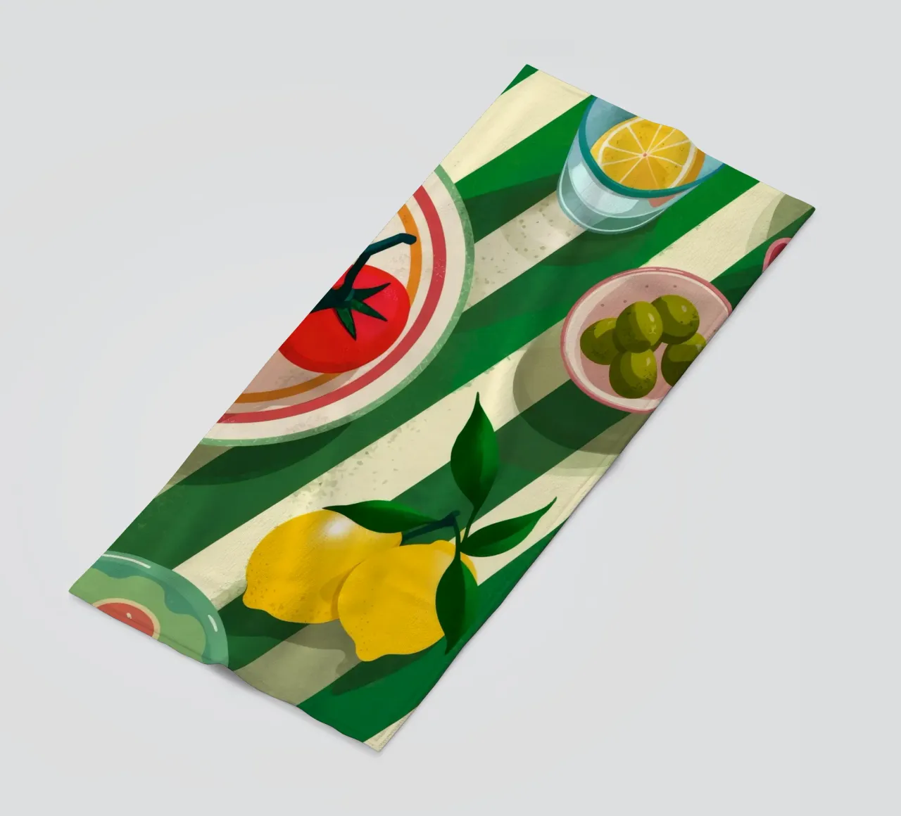 Tomato Salad Alfresco telo mare da Muse Artworks