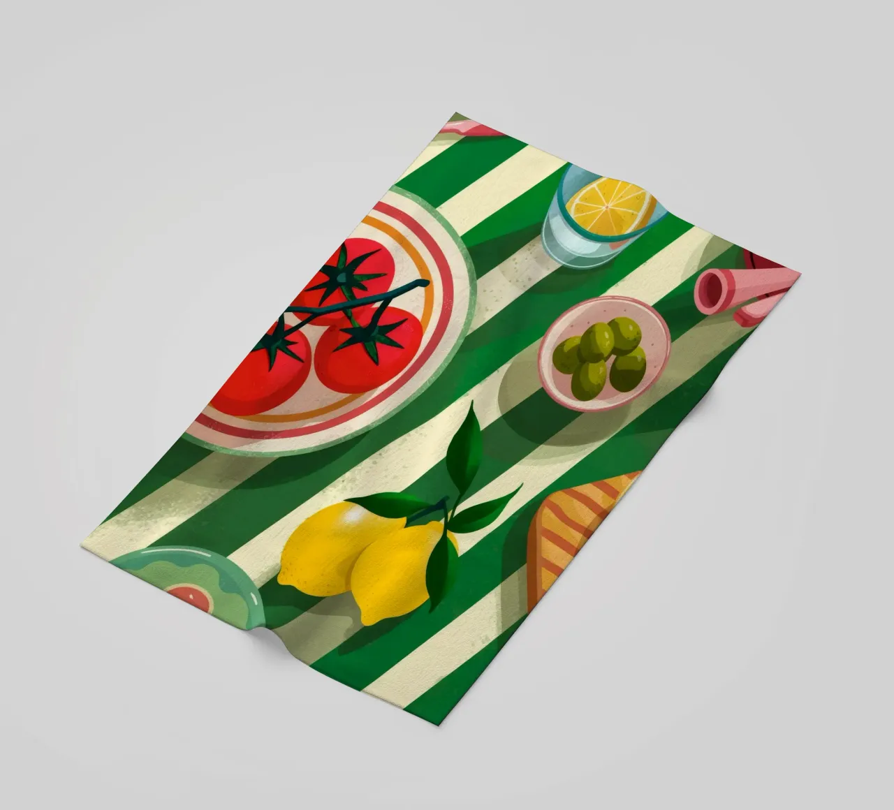 Tomato Salad Alfresco telo mare da Muse Artworks