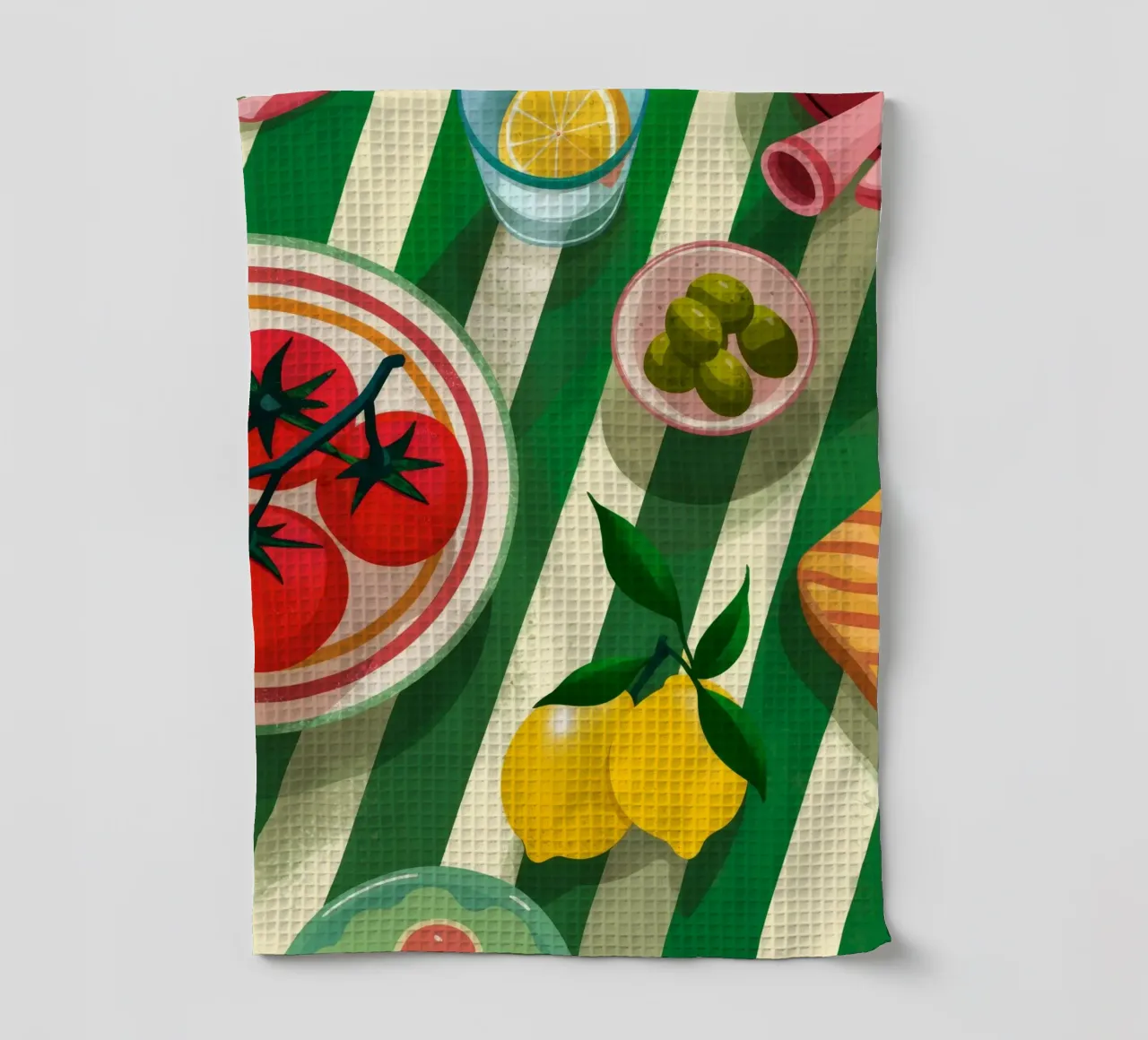 Tomato Salad Alfresco canovaccio da cucina da Muse Artworks