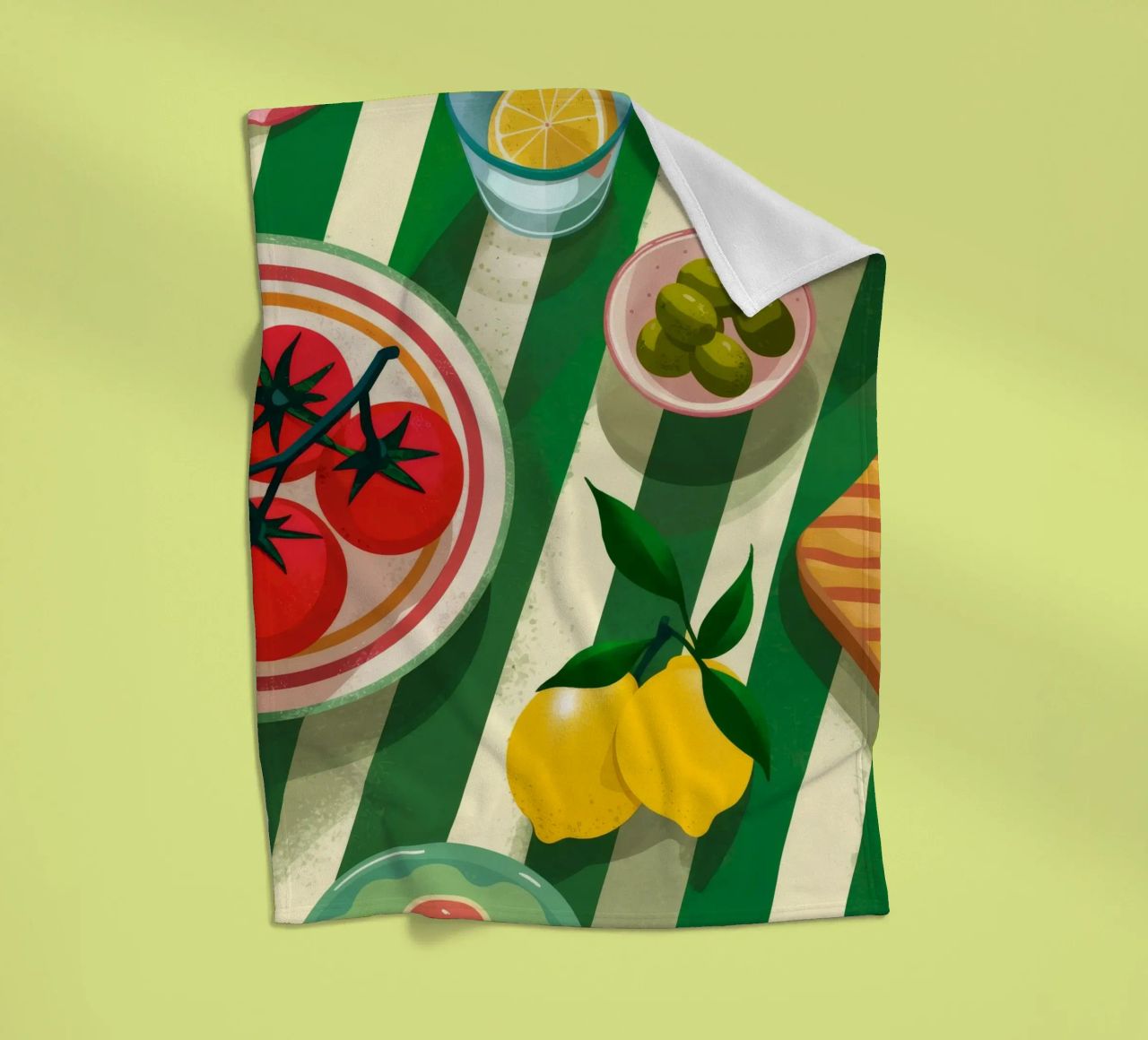 Tomato Salad Alfresco coperta in pile da Muse Artworks