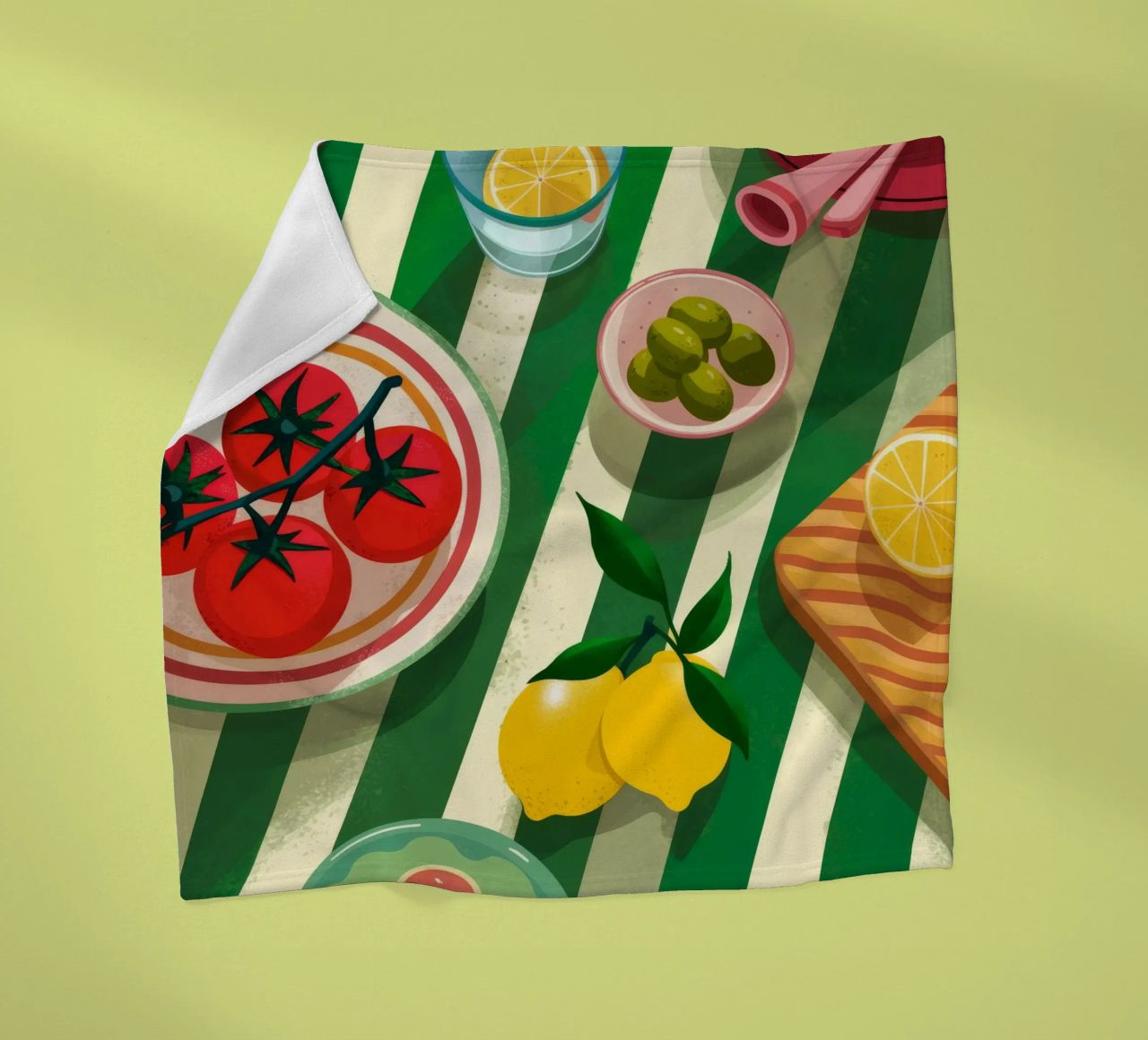 Tomato Salad Alfresco coperta in pile da Muse Artworks