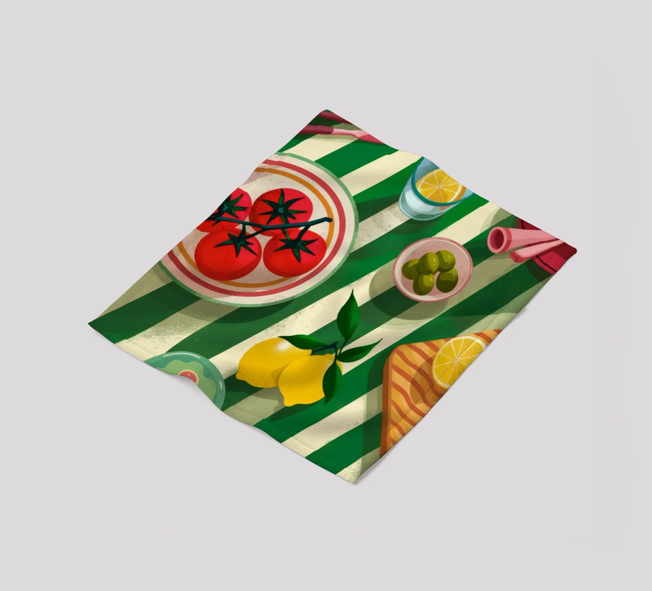 Tomato Salad Alfresco coperta in pile da Muse Artworks