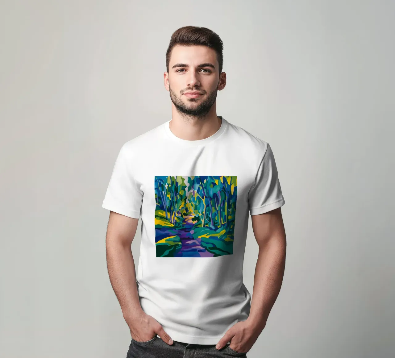 Forest Stream Path t-shirt by FadeAura