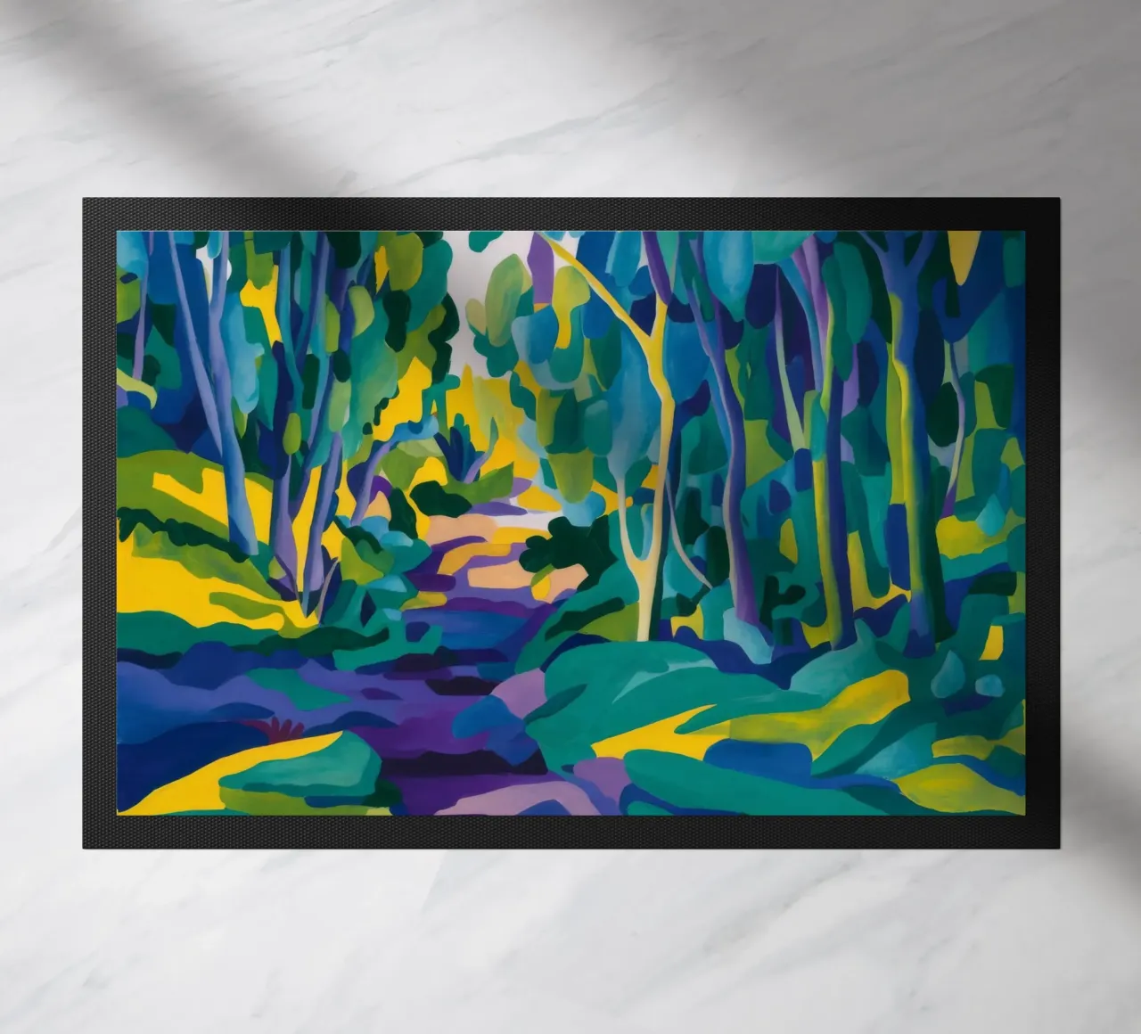 Forest Stream Path Fußmatte von FadeAura