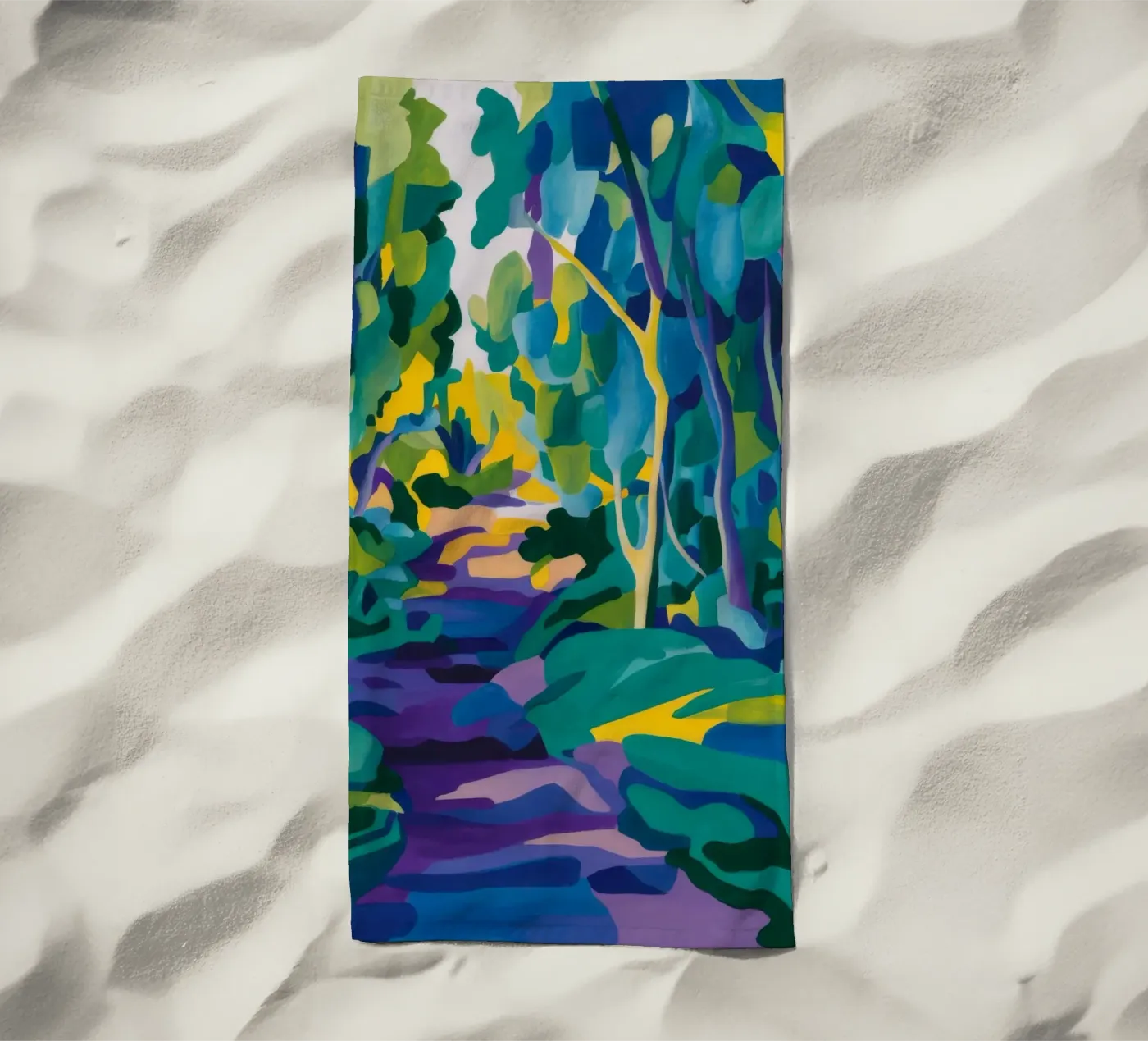 Sentiero del ruscello forestale telo mare da FadeAura