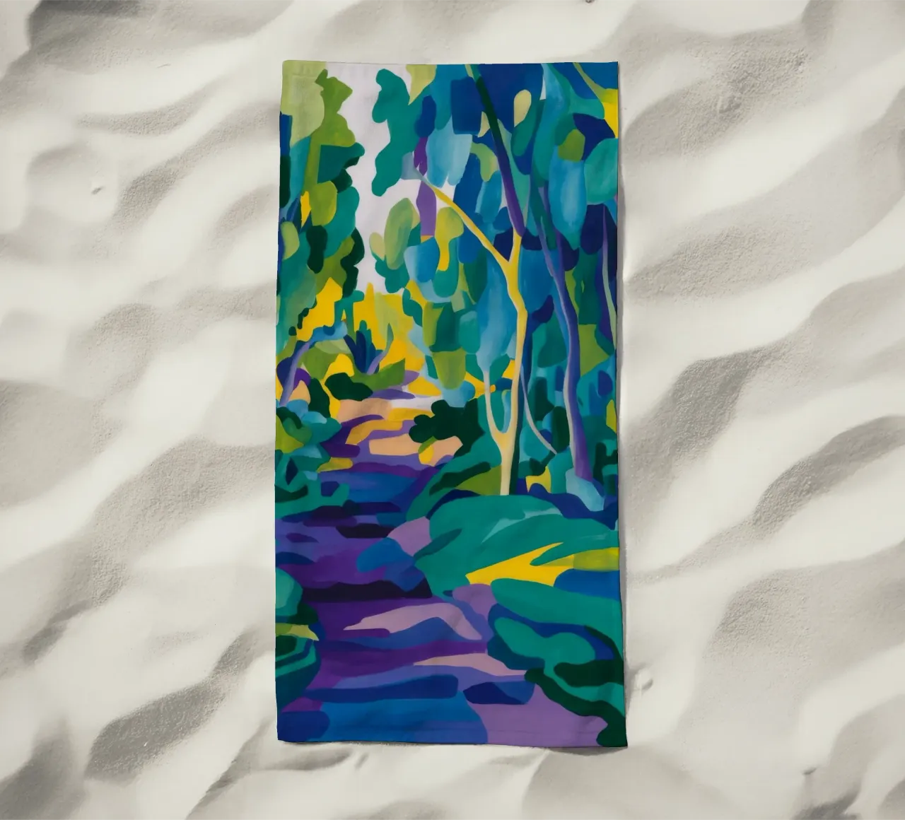 Sentiero del ruscello forestale telo mare da FadeAura