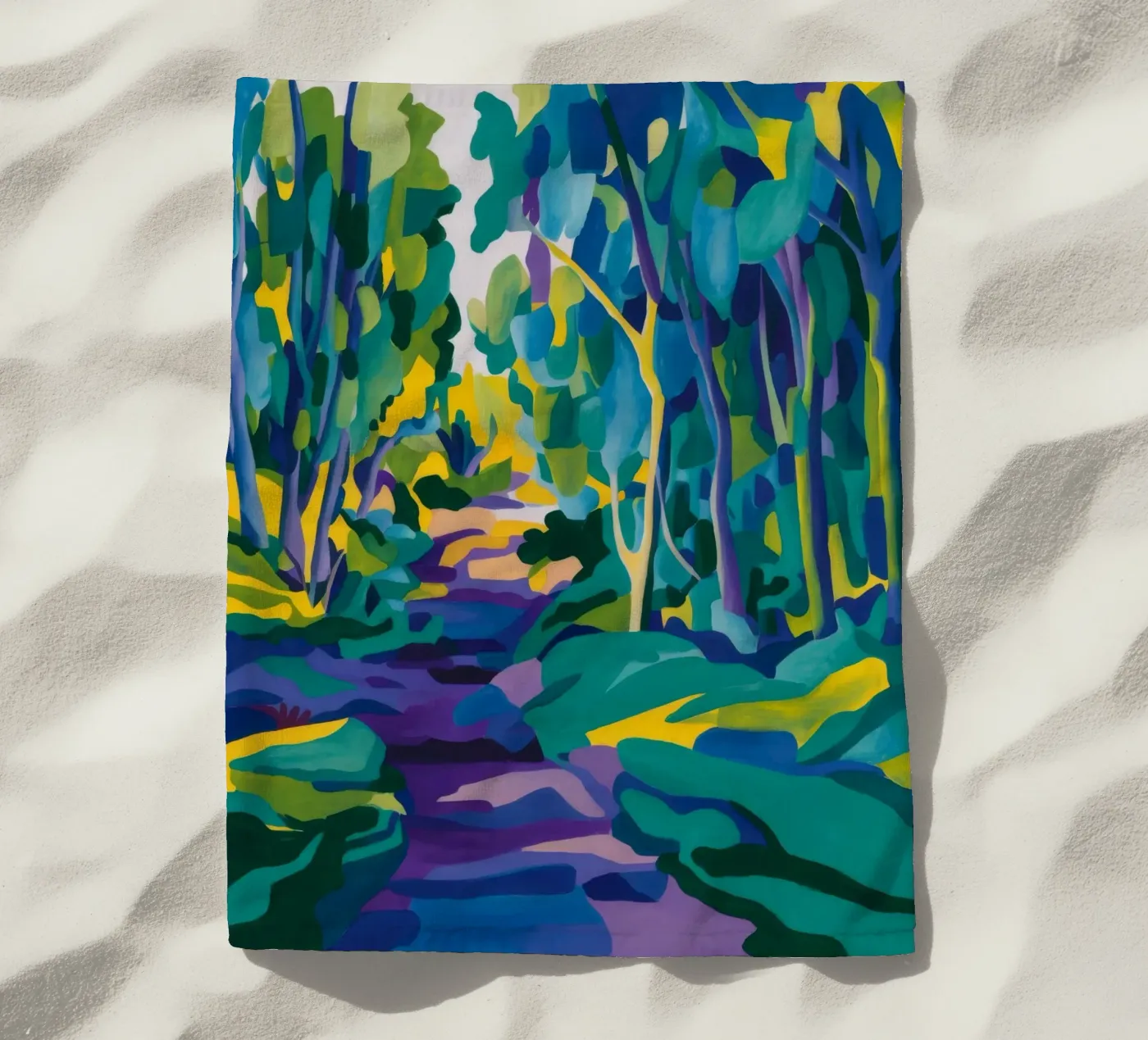 Sentiero del ruscello forestale telo mare da FadeAura