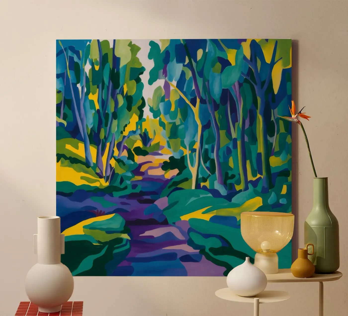 Forest Stream Path canvas by FadeAura