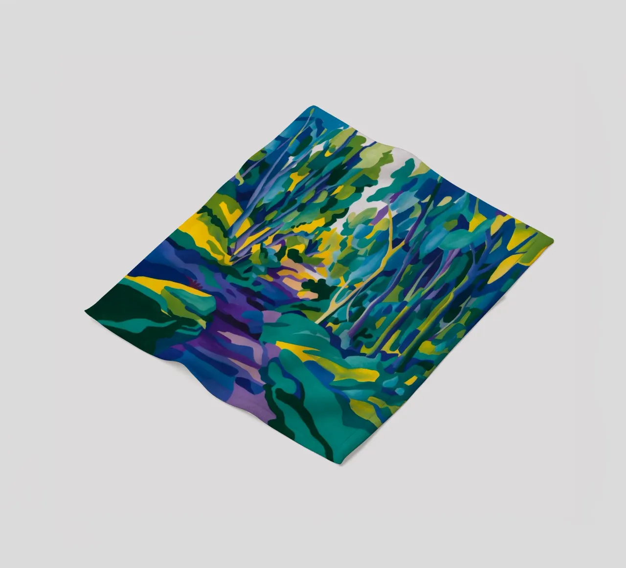 Forest Stream Path fleece blanket by FadeAura