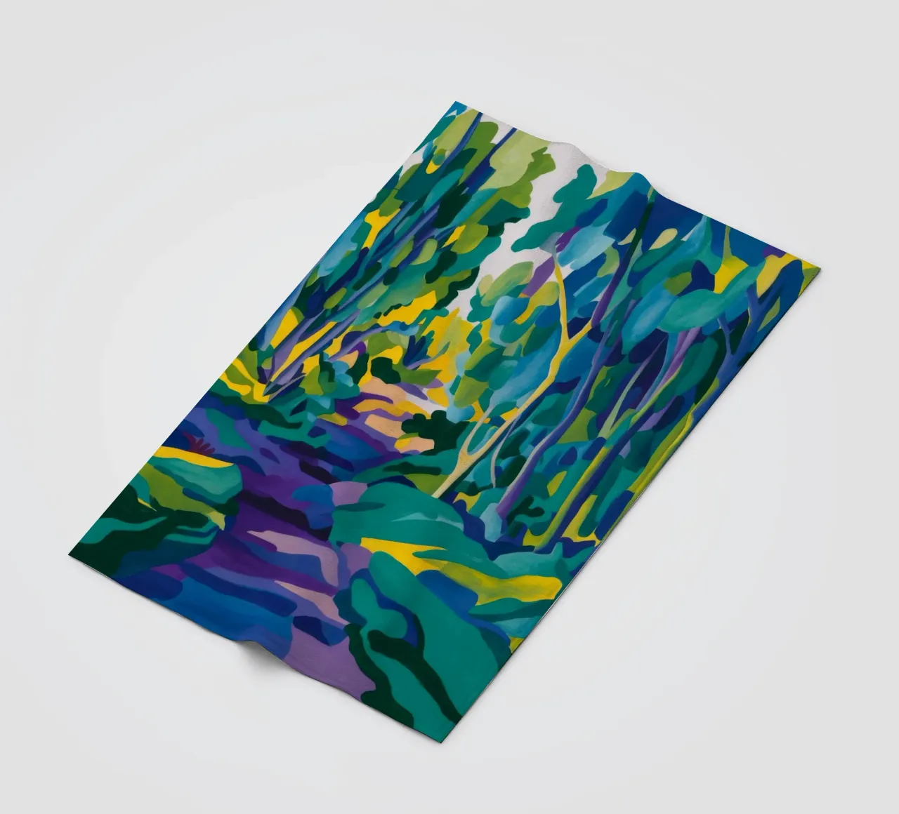 Forest Stream Path fleece blanket by FadeAura