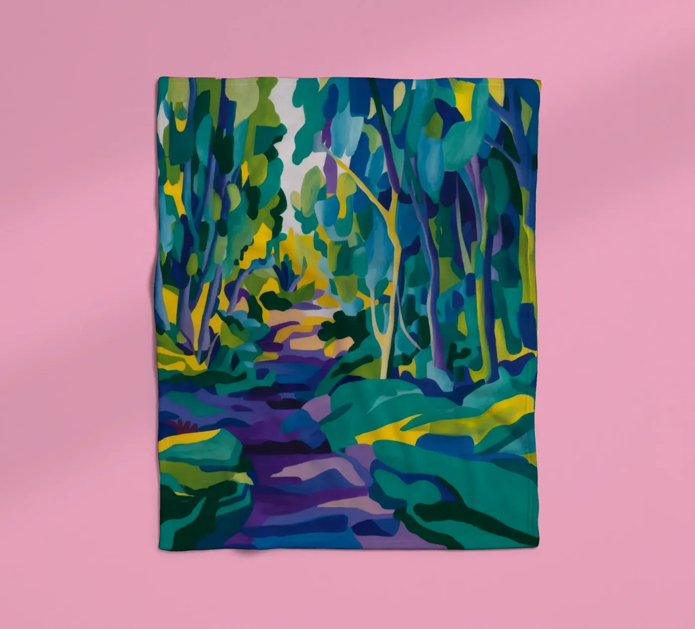 Forest Stream Path Fleecedecke von FadeAura