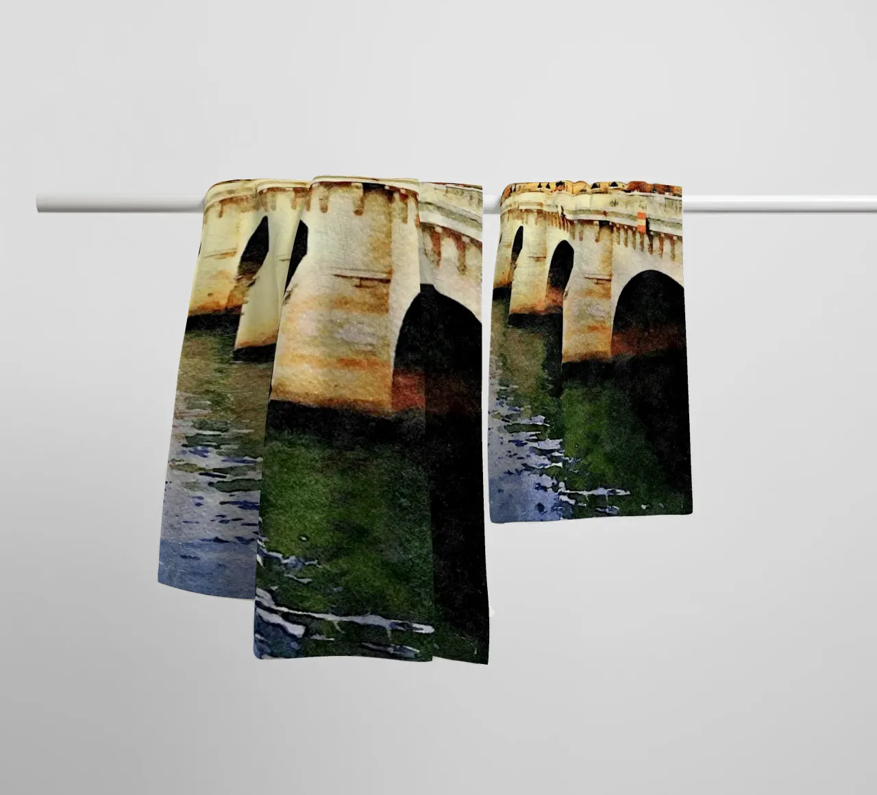 Ponte a Parigi asciugamano da bagno da Massimo Frascogna