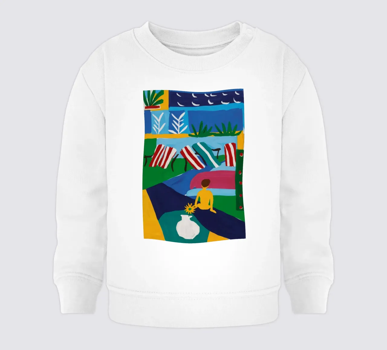 Soggiorno sul lungofiume felpa neonato da Muse Artworks