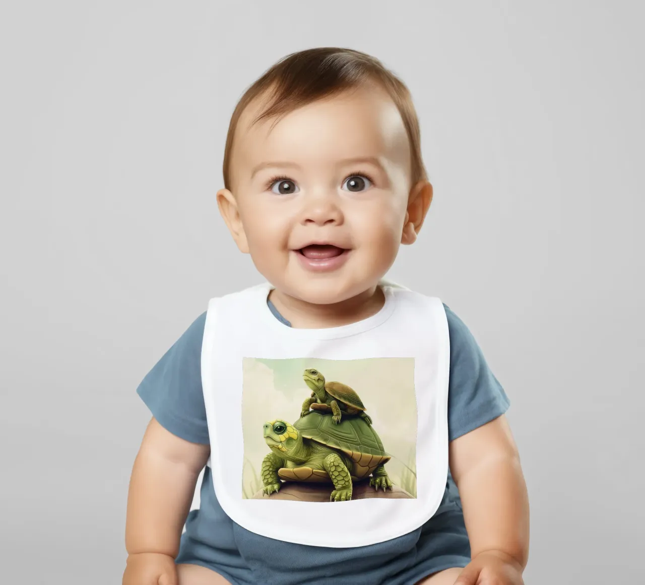 Ein Wanderer mit Panzer: Box Turtle in freier Wildbahn Babylätzchen von DesignDoodle