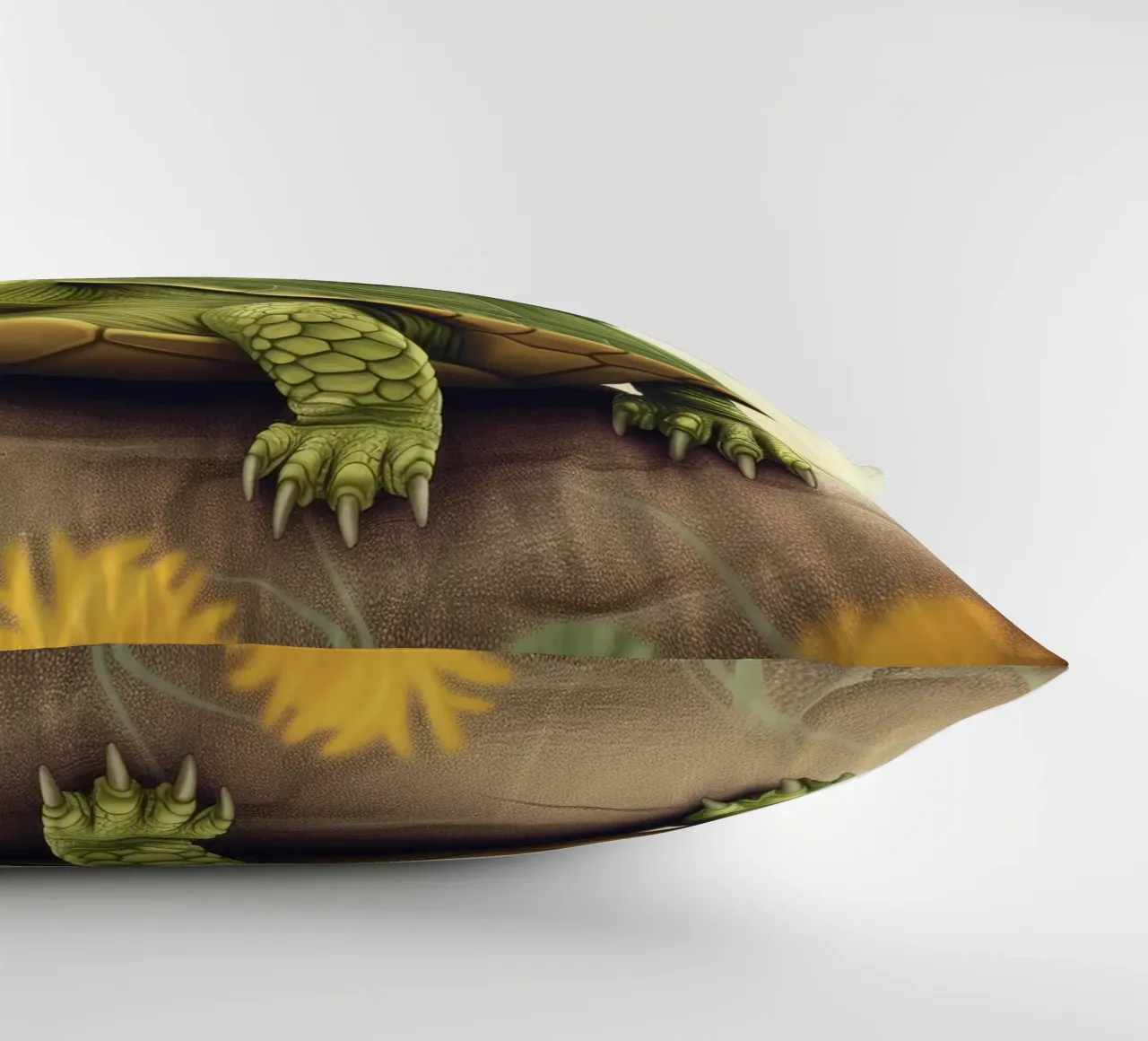 A Shelled Wanderer: Box Turtle in the Wild decorative cushion by DesignDoodle