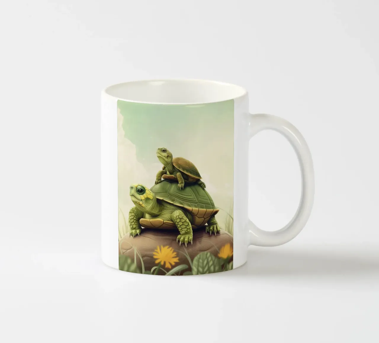 Un vagabondo con il guscio: La tartaruga scatola in natura tazza in ceramica da DesignDoodle