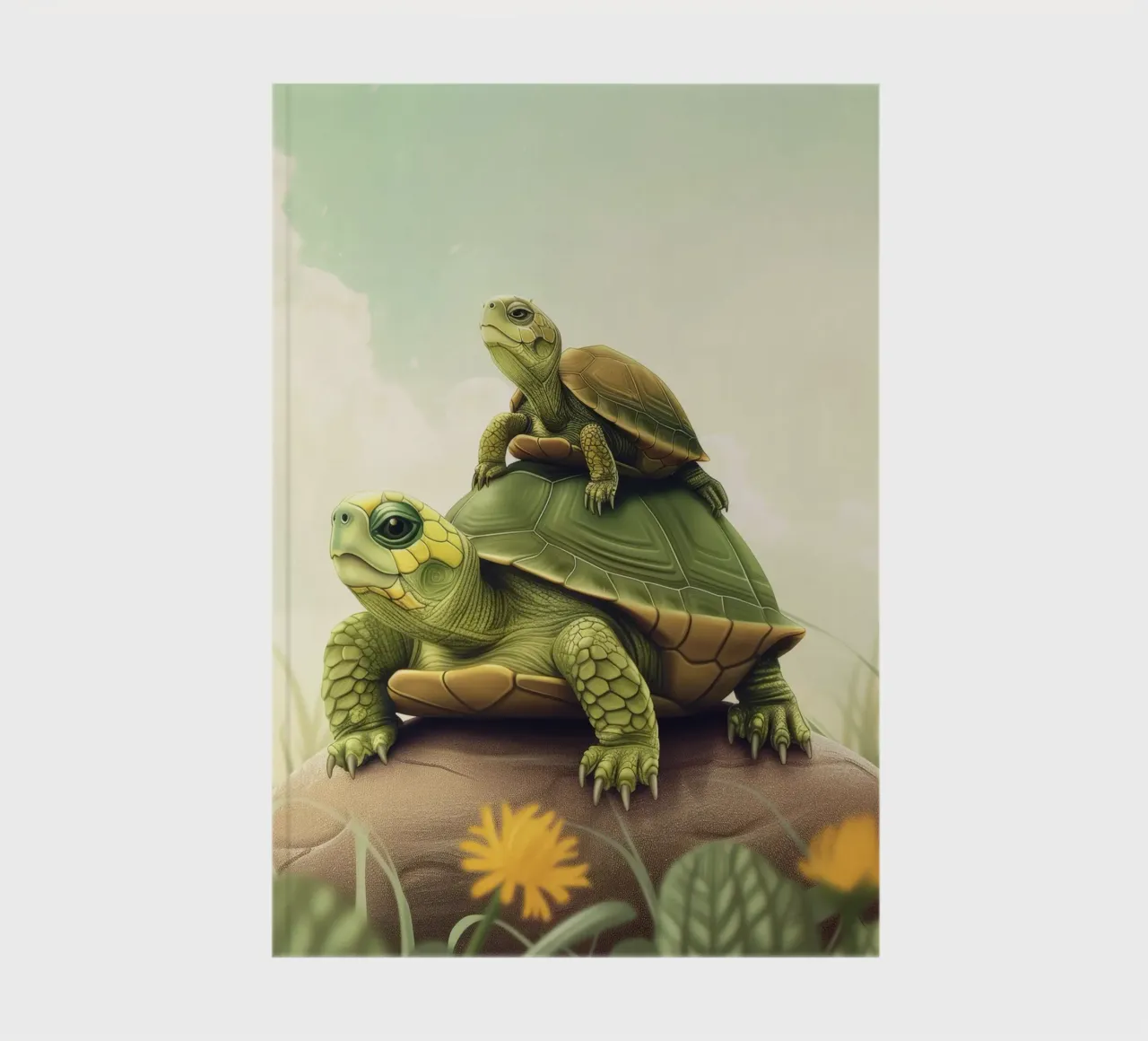 A Shelled Wanderer: Box Turtle in the Wild notebook by DesignDoodle