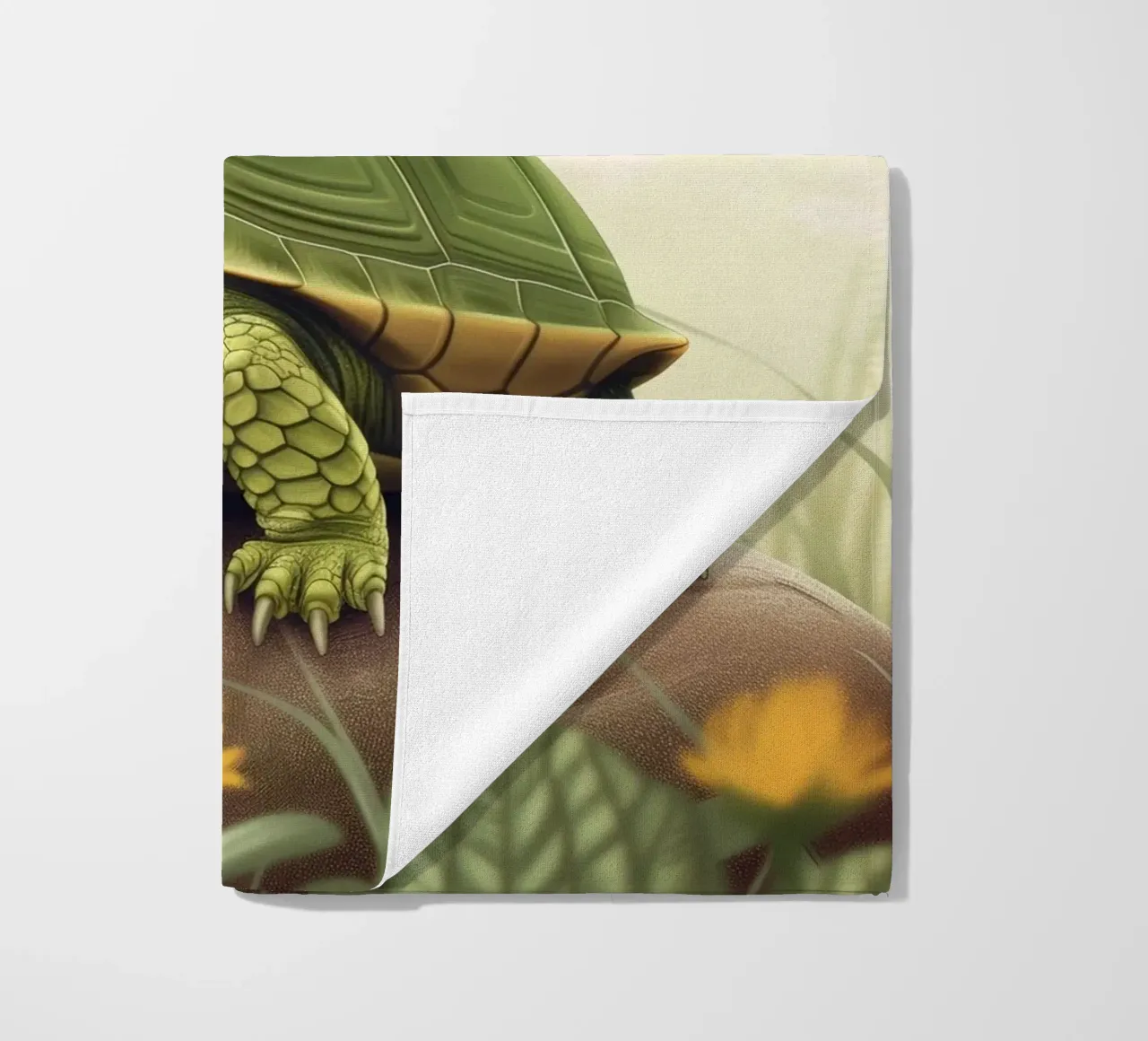 A Shelled Wanderer: Box Turtle in the Wild beach towel by DesignDoodle