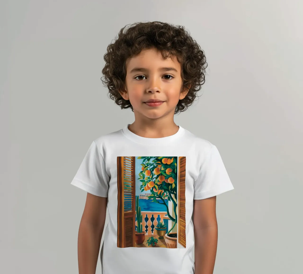 Finestra dell'albero d'arancio t-shirt bambini da FadeAura