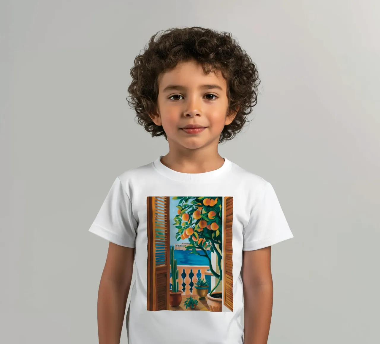 Finestra dell'albero d'arancio t-shirt bambini da FadeAura