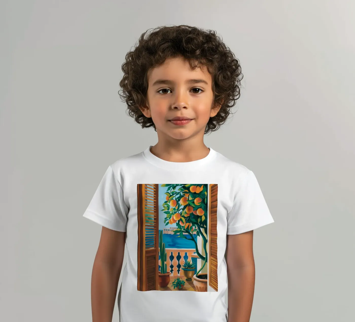 Finestra dell'albero d'arancio t-shirt bambini da FadeAura