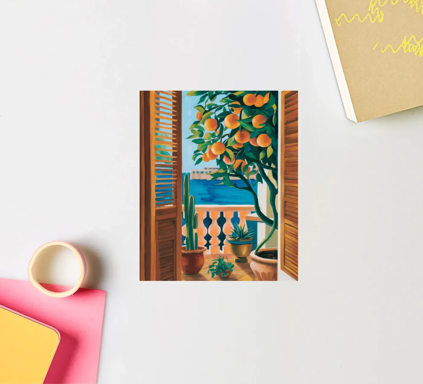 Orange Tree Window sticker by FadeAura