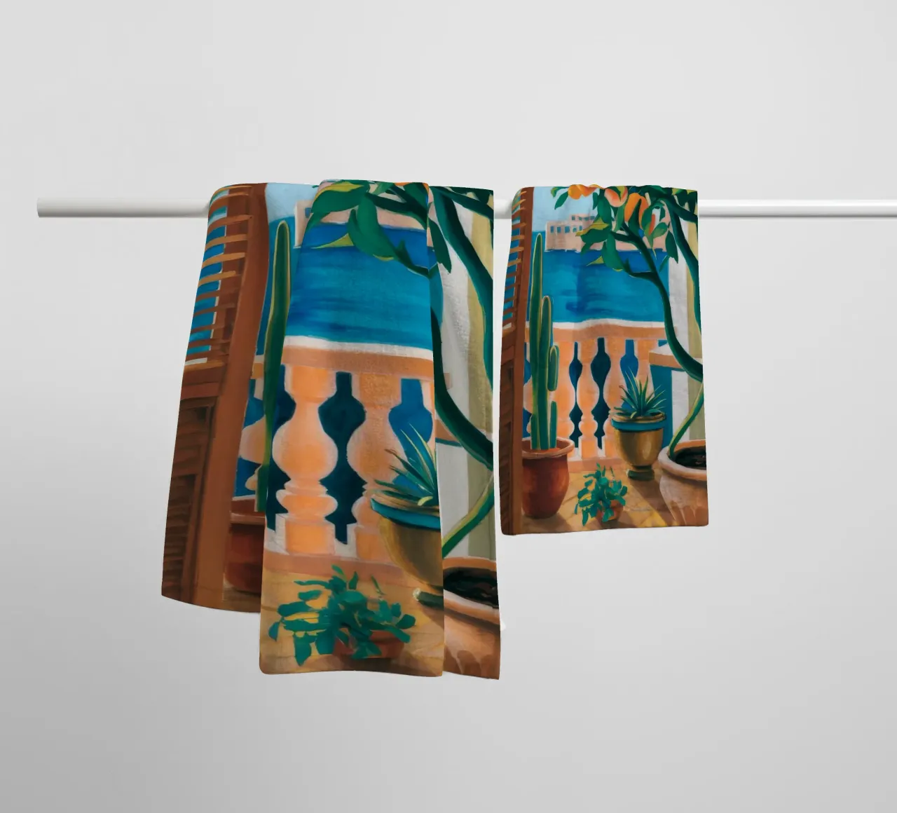 Orange Tree Window towel by FadeAura