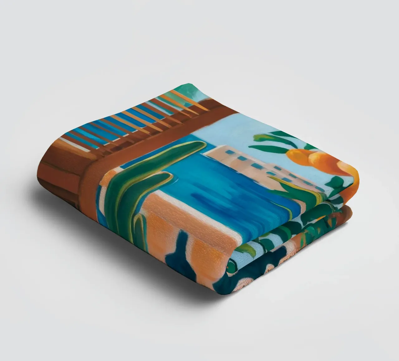 Orange Tree Window towel by FadeAura