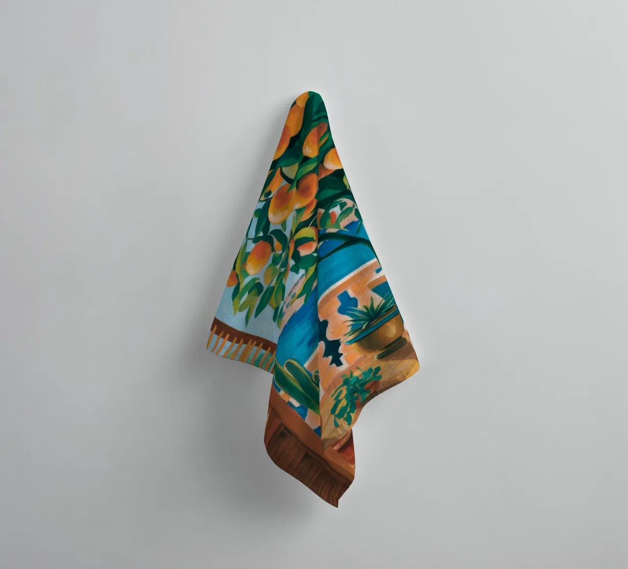 Orange Tree Window towel by FadeAura