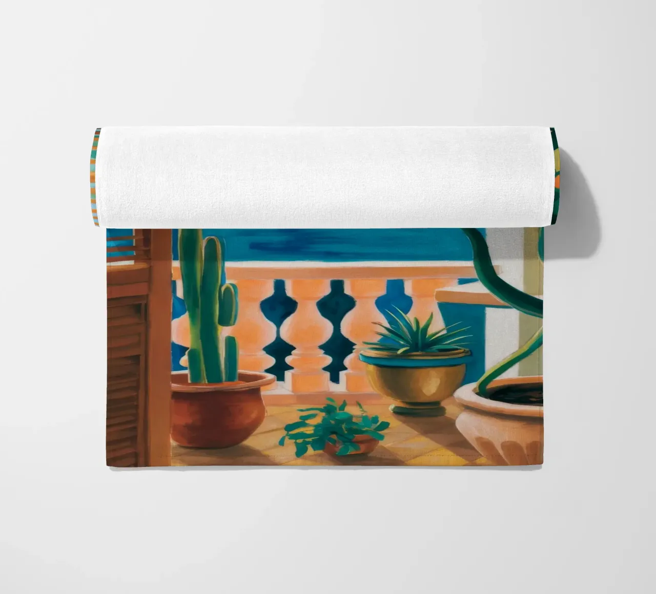 Orange Tree Window beach towel by FadeAura