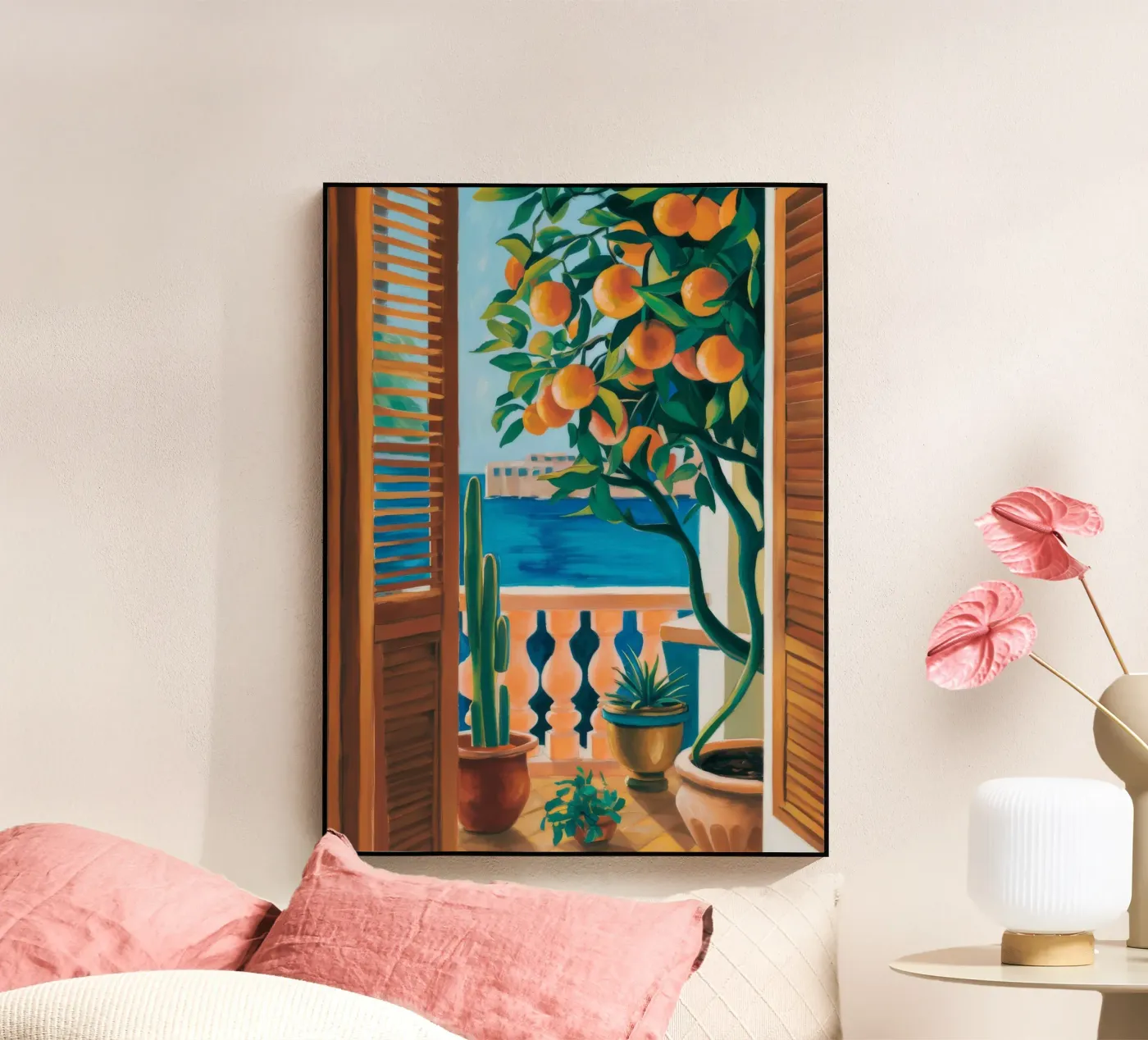 Oranje Boom Venster acryl van FadeAura