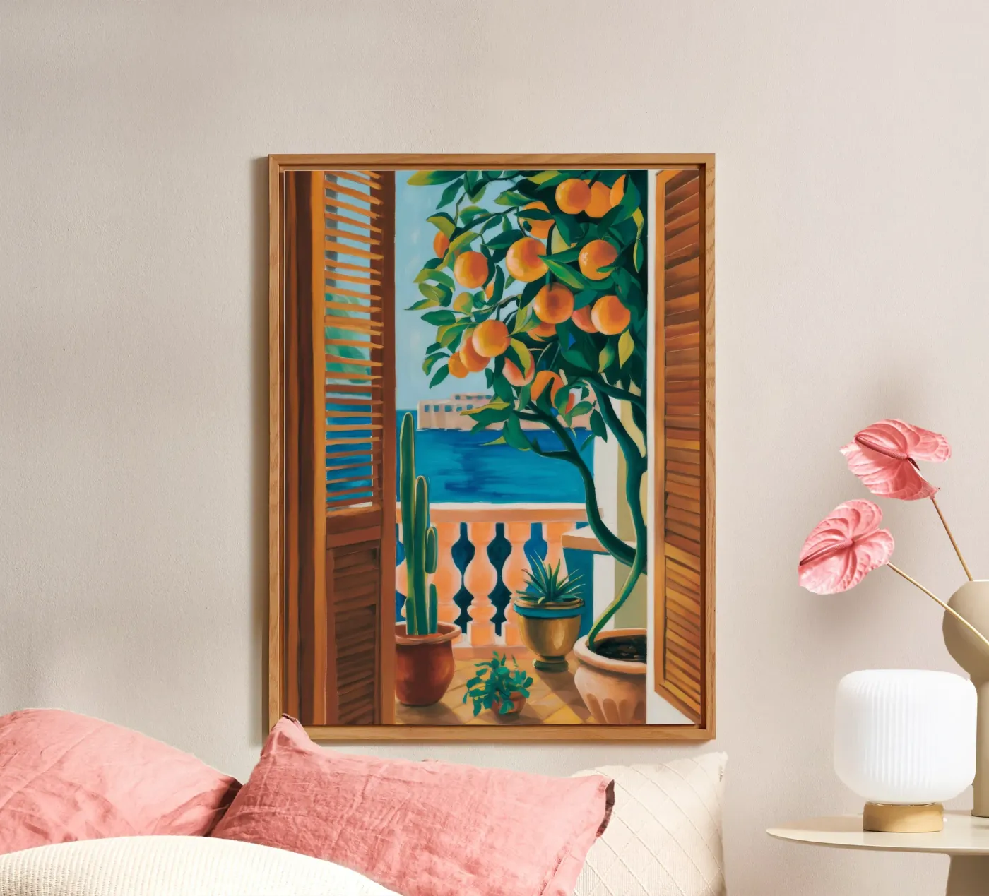 Orange Tree Window alluminio dibond da FadeAura