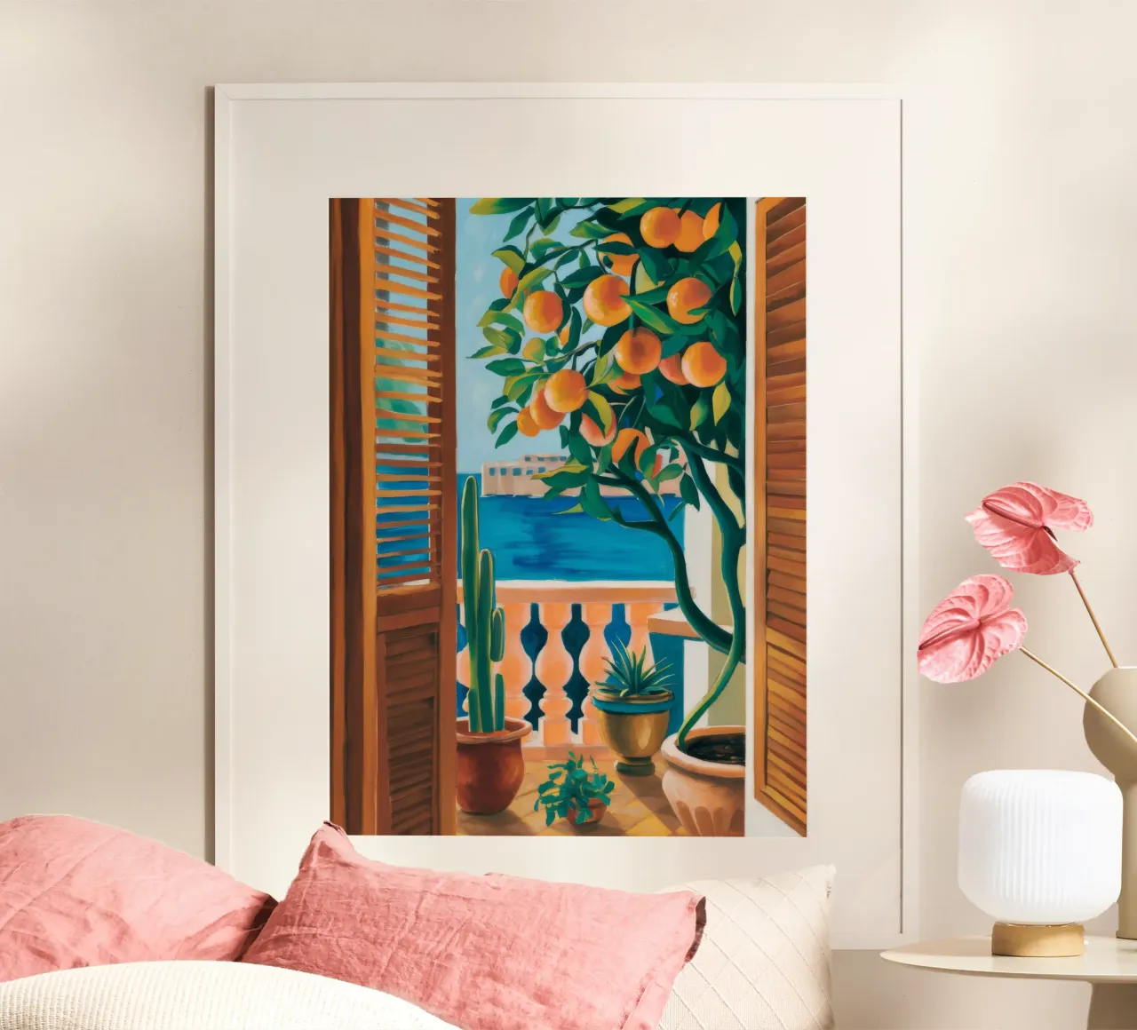 Orange Tree Window poster by FadeAura