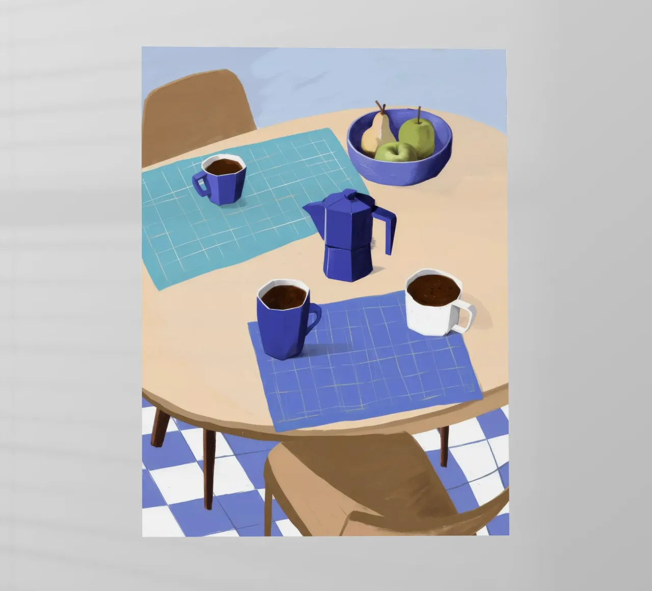Pausa caffè blu pellicola backlit da Muse Artworks