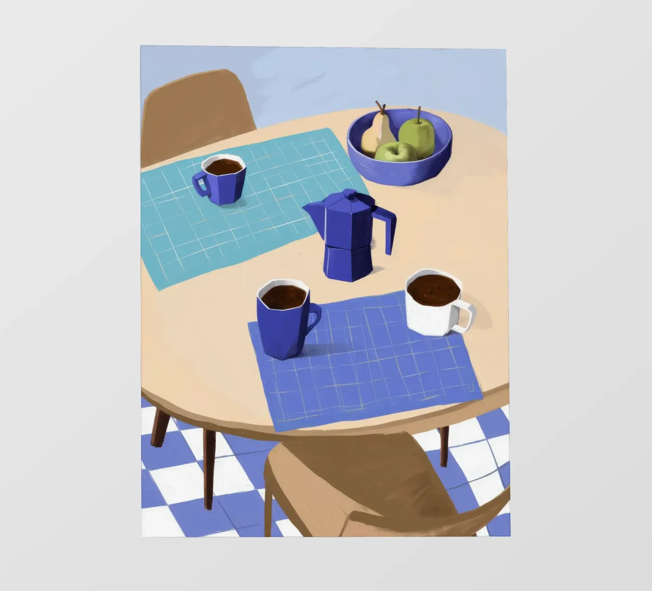 Pausa caffè blu pellicola backlit da Muse Artworks