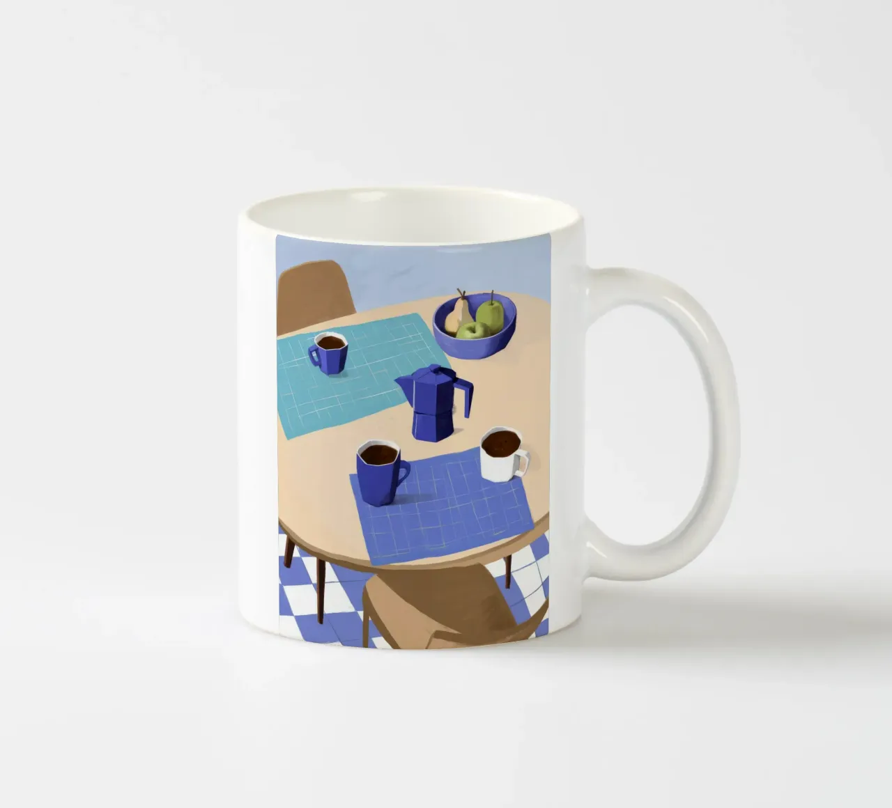 Pausa caffè blu tazza in ceramica da Muse Artworks