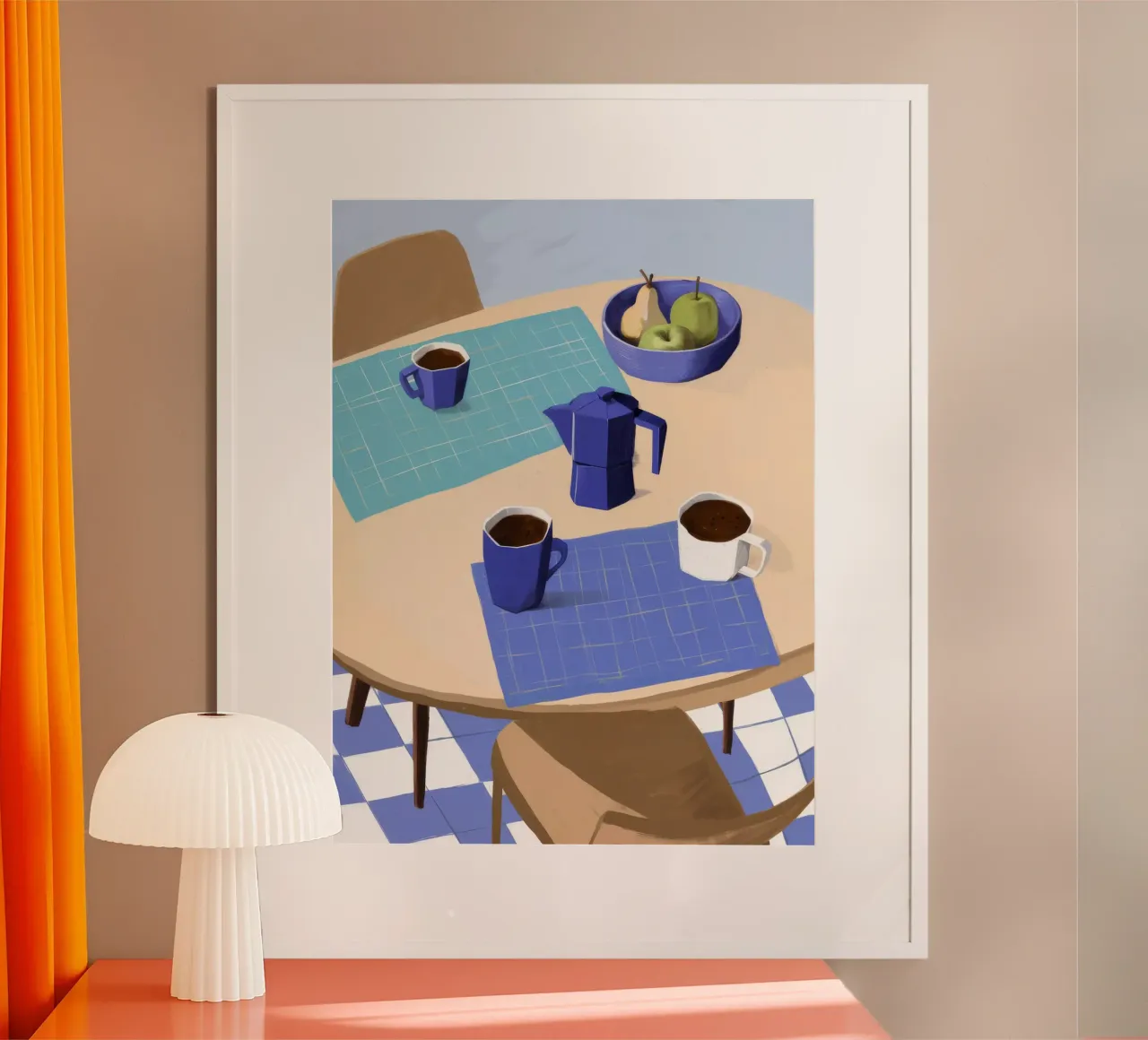 Pausa caffè blu carta hahnemühle da Muse Artworks