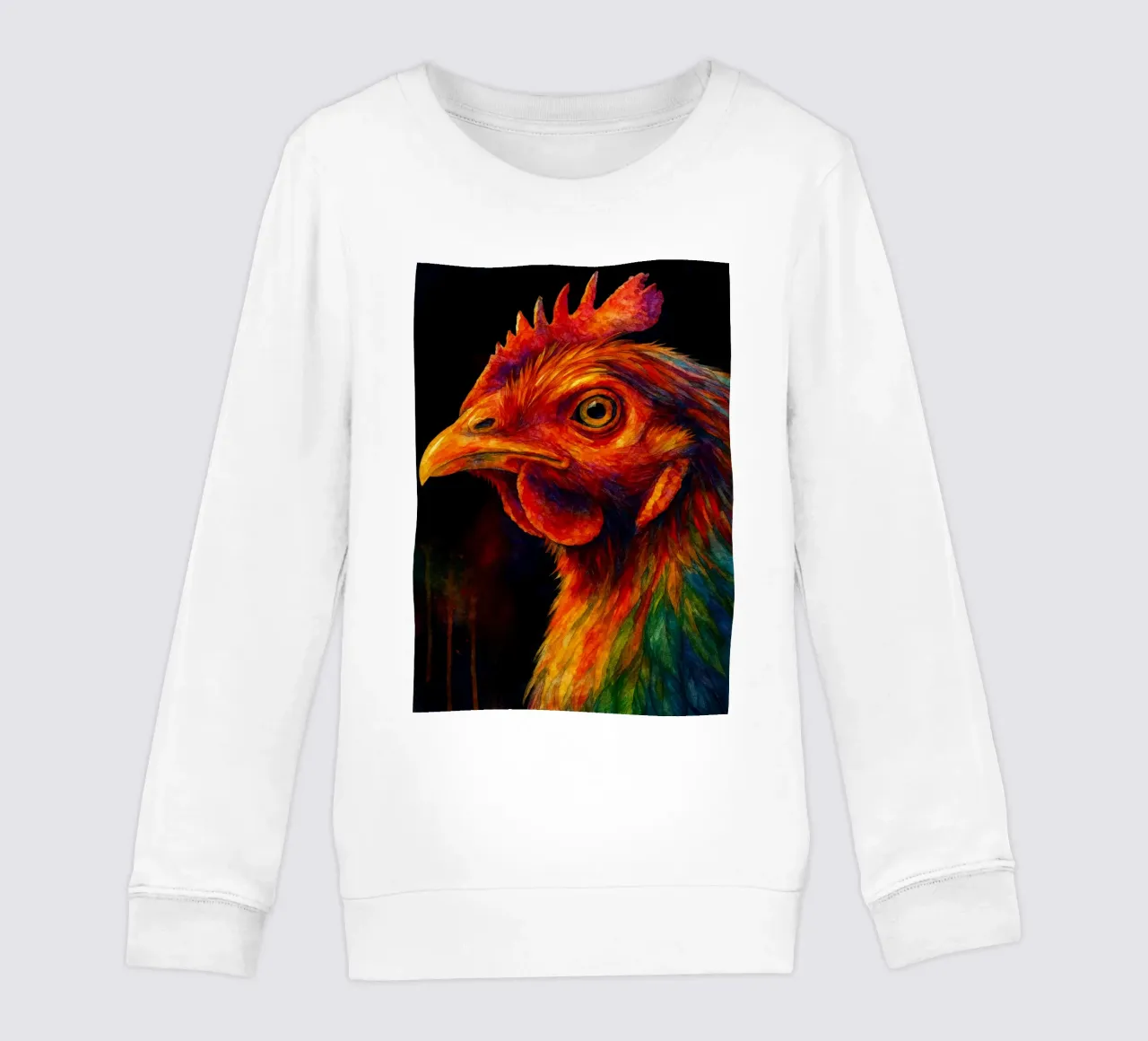 pollo pittura colorata felpa bambino da toegoe